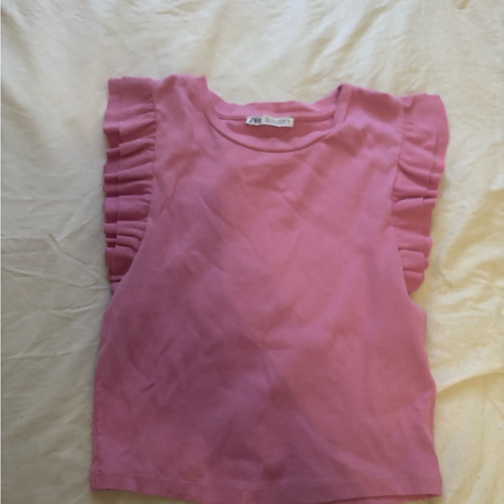 Pink Ruffled Top